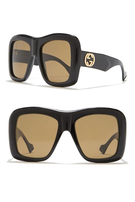 gucci oversized oval sunglasses|gucci 54mm oversized square sunglasses.